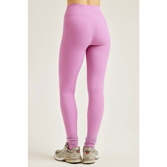 NEW Years Of Ours Veronica Pink Ribbed Pull On Activewear Leggings Pants  Sz M - Picture 2 of 9